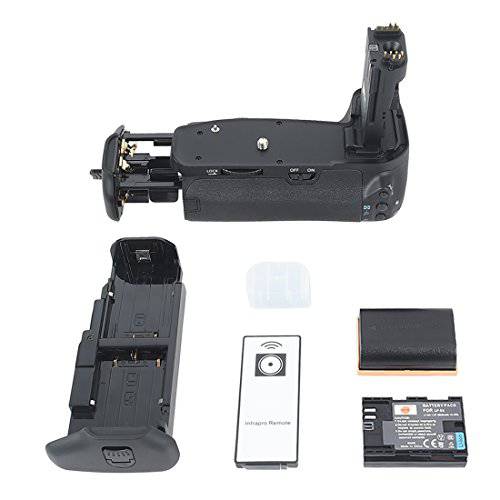 DSTE Pro IR Remote BG-E9 Vertical Battery Grip + 2x LP-E6 LP-E6N for Canon EOS 60D 60Da SLR Digital Camera