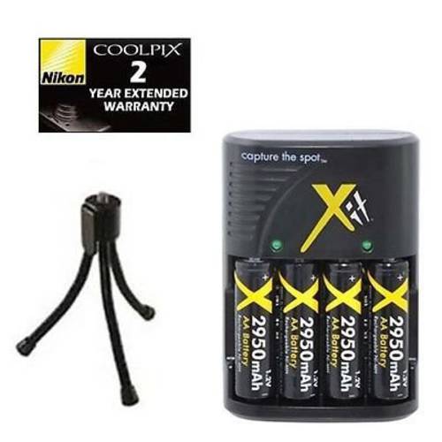 배터리+  충전기+  워런티 for Nikon CoolPix L19, CoolPix L20, CoolPix L21, CoolPix L22, CoolPix L24, CoolPix L101, CoolPix L110, CoolPix L120, CoolPix S4, CoolPix P50, 디지털 카메라