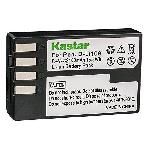 Kastar D-Li109 배터리 교체용 for Pentax D-Li109 DLI109 and Pentax K-R K-30 K-50 K-70 K-500 K-S1 K-S2 KP 카메라