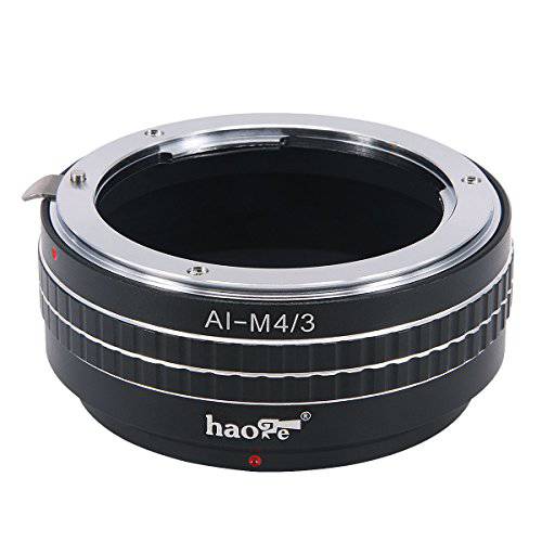 Haoge 수동 렌즈 마운트 어댑터 for Nikon Nikkor F/ AI/ AIS/ D 마운트 렌즈 to 올림푸스 and 파나소닉 미니 Four Thirds MFT M4/ 3 M43 마운트 카메라