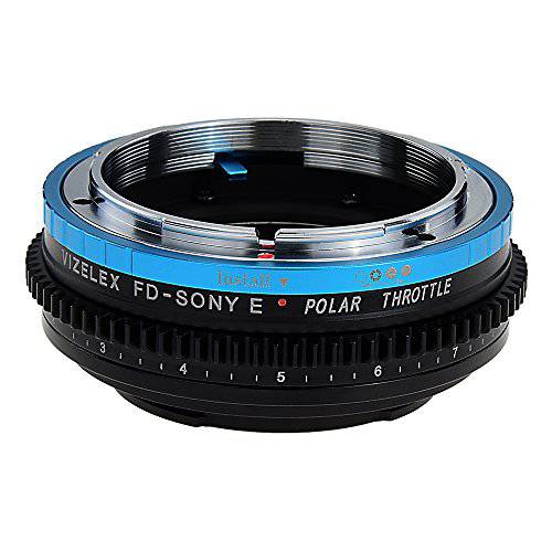 Vizelex Polar 조절판 렌즈 마운트 어댑터 - 캐논 FD&  Fl 35mm SLR 렌즈 to 소니 Alpha E-Mount 미러리스 카메라 바디 with Built-in 원형 편광판 필터