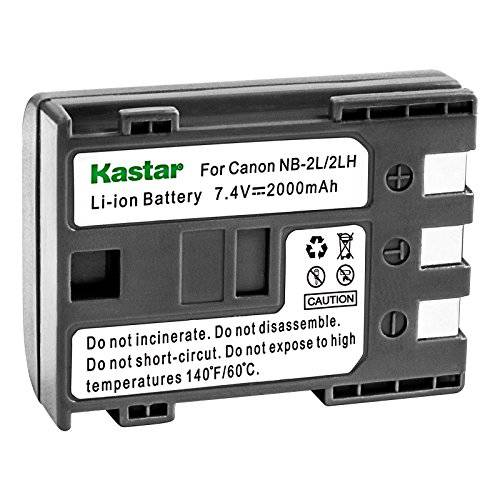 Kastar 배터리 for 캐논 NB-2LH NB-2L NB2LH NB2L BP2L and 캐논 Elura 85 90 MV800 800i 900 920 EOS 350D 400D PowerShot G7 G9 S70 S80 R100 R11 카메라