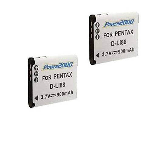 Two 2 D-Li88 DL188 Batteries for Pentax Optio H90 P70 P80, Pentax WS80, Pentax W90 디지털