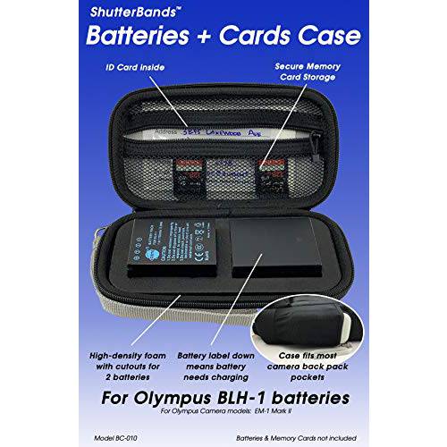 배터리+  카드 케이스 for 올림푸스 BLH-1 배터리 (Grey)