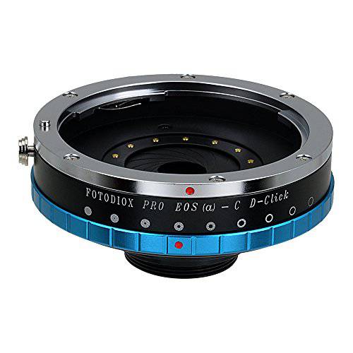 Fotodiox 프로 아이리스 렌즈 마운트 어댑터 호환가능한 with 캐논 EOS EF 풀 프레임 Lenses to C-Mount 카메라