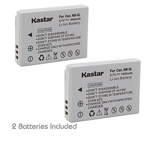 Kastar 2 Pack 호환가능한 NB-5L 배터리 for 캐논 Powershot SX-Series SX200 is/ SX210 is/ SX220 HS/ SX230 HS, IXUS-Series IXUS 800 is, PowerShot SD-Series ELPH SD700 is, PowerShot S100 카메라