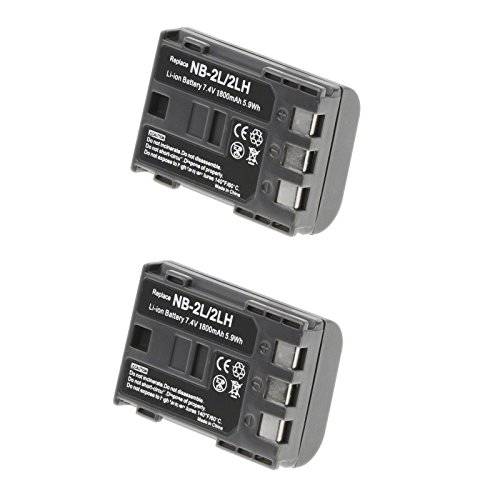 2 Pack 교체용 배터리 for 캐논 E160814 배터리 - 교체용 NB-2LH 배터리 for 캐논 카메라&  비디오 카메라