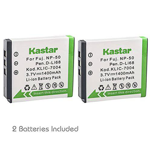 Kastar 배터리 (1-Pack) for 후지필름 NP-50, Kodak KLIC-7004, Pentax D-Li68 and 후지필름 F인ePix 후지 F인ePix Camera, Kodak EasyShare 카메라 and Pentax 카메라 (Detail 모델 인 The Description)
