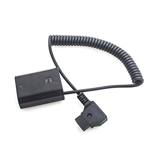 Fotga 확장가능 파워 어댑터 케이블 for D-Tap 커넥터 to 더미 배터리 NP-FZ100 for 소니 A6600 A7III A7RIII A7SIII A7RM4 A9 ILCE-9 II 카메라