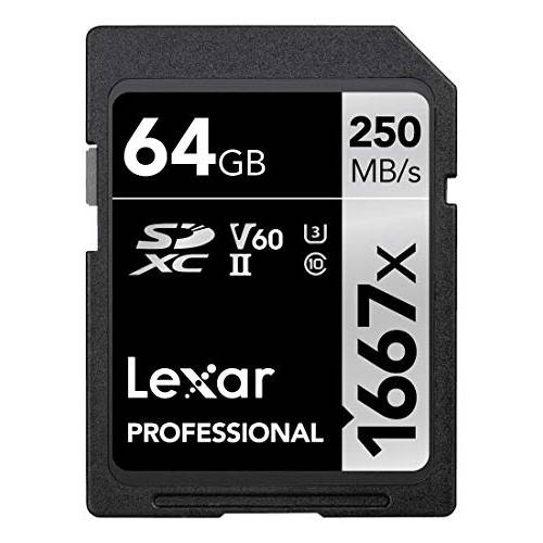 Lexar PROFESSIONAL LSD64GCBNA1667 1667X 64GB SDXC Uhs-II U3 메모리카드