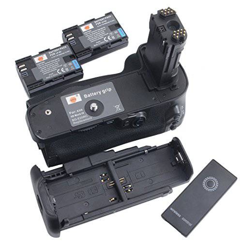 DSTE 교체용 for 프로 무선 리모컨, 원격 BG-E20 버티컬 배터리 그립+ 2X LP-E6 LP-E6N 호환가능한 캐논 EOS 5D Mark IV 5D4 SLR 디지털 카메라