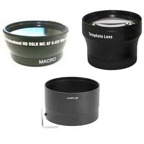 와이드 렌즈+ Tele 렌즈+  튜브 어댑터 번들,묶음 for Nikon CoolPix P500 카메라