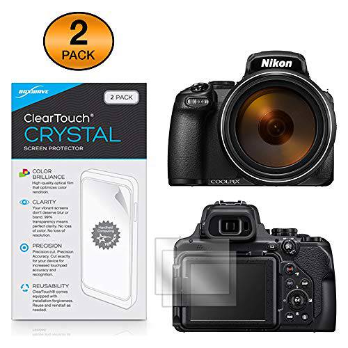 Nikon Coolpix P1000 화면보호필름, 액정보호필름, BoxWave® [ClearTouch 크리스탈 (2-Pack)] HD 필름 피부 - 보호 from 스크래치 for Nikon Coolpix P1000
