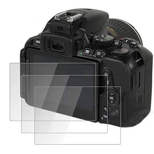 PCTC 강화유리 스크린 프로텍터 호환가능한 for Nikon D5300 D5500 D5600 디지털 카메라 (3 Packs)