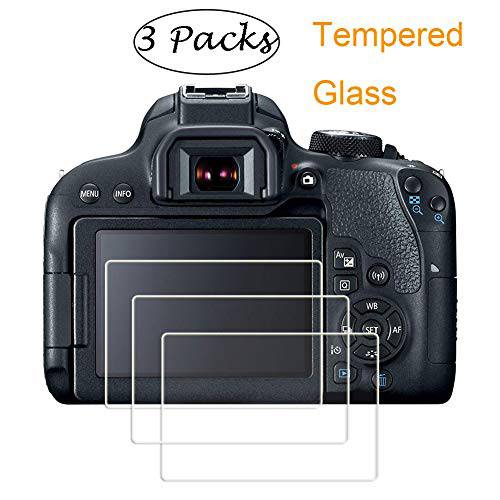 PCTC 화면보호필름, 액정보호필름 호환가능한 for 카메라 캐논 EOS 800D Reble T7i Optical 강화유리 Film[3 Pack]