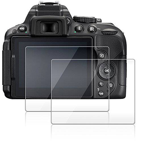 카메라 화면보호필름, 액정보호필름 호환가능한 니콘 D5600 D5500 D5300 AFUNTA 2 팩 긁힘방지 강화유리