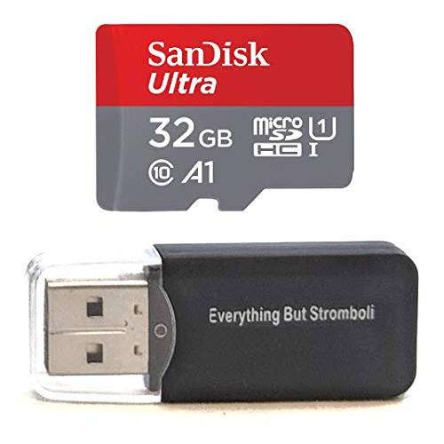 SanDisk 32GB 울트라 미니 SDHC 메모리 카드 번들,묶음 Works with 삼성 갤럭시 Note 8, Note 9, Note 팬 에디션 폰 UHS-I Class 10 (SDSQUAR-032G-GN6MN) 플러스 Everything But Stromboli (TM) 카드 리더,리더기