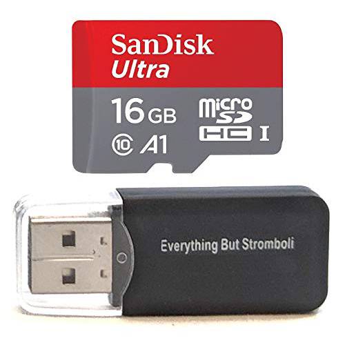 삼성 갤럭시 S9 메모리 카드 SanDisk 16GB 울트라 미니 SD SDHC UHS-I Class 10 works with S9+, S9 플러스 (SDSQUAR-016G-GN6MN) with Everything But Stromboli (TM) 카드 리더,리더기