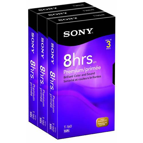 소니 3T160VR 160-Minute VHS - 3 Pack (Discontinued by Manufacturer)