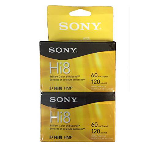 소니 Hi-8 HMPD 120 minute 2-Pack 영상 캠코더 카세트 테이프