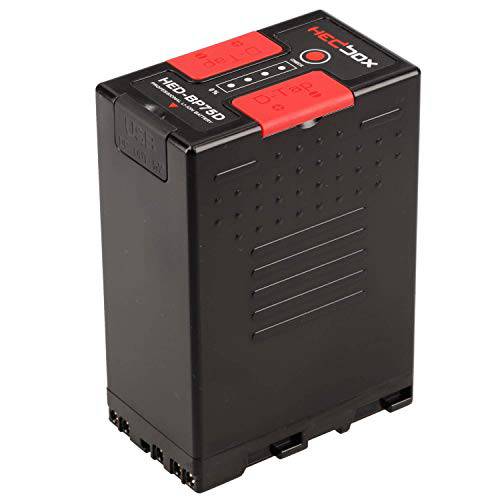 HEDBOX HED-BP75D Li-Ion 배터리 (75Wh/ 5200mAh) 2X D-Tap& USB Out, 호환가능한 소니 BP-U60 and PXW-FX9 캠코더