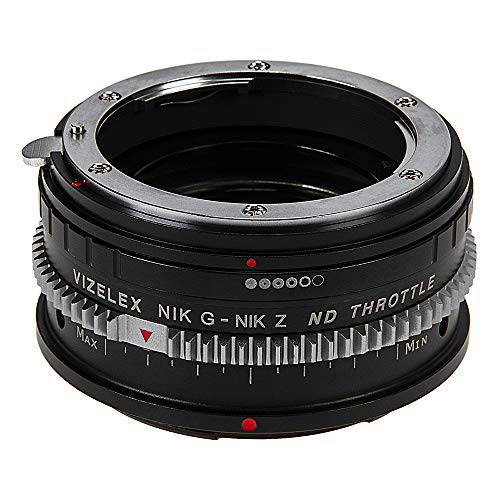 Vizelex ND조절판 렌즈 마운트 어댑터 호환가능한 with Nikon Nikkor F 마운트 G-Type D/ SLR 렌즈 to Nikon Z-Mount 미러리스 카메라 바디 with Built-in 가변 ND 필터 (1 to 8 Stops)