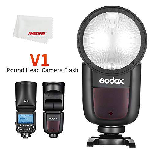Godox V1-C V1C 플래시, 1.5 sec 재활용 시간, 1/ 8000 HSS, 480 풀 파워 Shots, 호환가능 2600mAh Lithimu 배터리 캐논 카메라