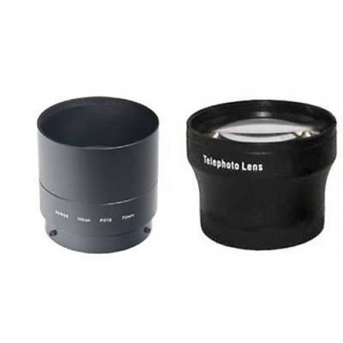 망원 Tele 렌즈+  튜브 어댑터 번들,묶음 for Nikon CoolPix P520 디지털 카메라