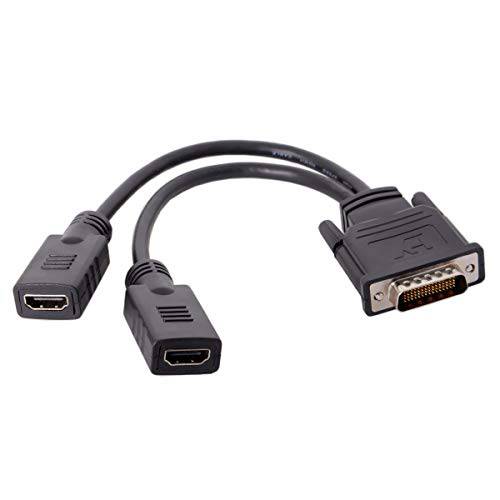 DMS 59 핀 to 2 HDMI 케이블, CABLEDECONN DMS 59 핀 Male to HDMI Female 듀얼 모니터 연장 케이블 어댑터 Lhf 그래픽 카드 (DMS 59 핀 듀얼 HDMI)
