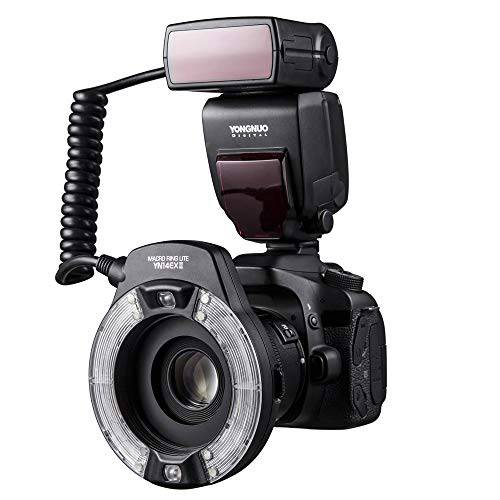 YONGNUO YN14EX II Macro Flash for 캐논 DSLR 카메라 with 라지 Size LCD 디스플레이 어댑터 링 컬러 온도 필터 핫슈 마운트 지지,보호 M/ TTL Flash