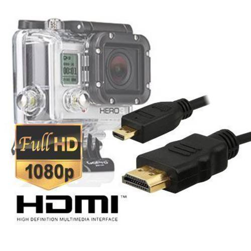 미니 HDMI HD 영상 케이블 for 고프로 Hero3, Hero3+, Hero4 블랙 에디션 and Silver 에디션 Camera-Version 1.4, 5feet/ 1.5m by Master 케이블s