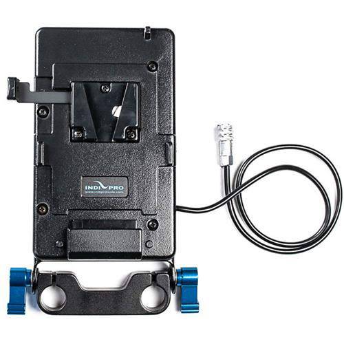 IndiPRO 20 V-Mount Plate for Blackmagic 포켓,미니,휴대용 시네마 카메라 4K with 15mm Rod 시스템