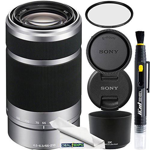 소니 E 55-210mm (SEL55210) F4.5-6.3 OSS 렌즈 for 소니 E-Mount 카메라 (Silver) with UV 필터 클리닝 펜& CS 극세사 클리닝 Cloth