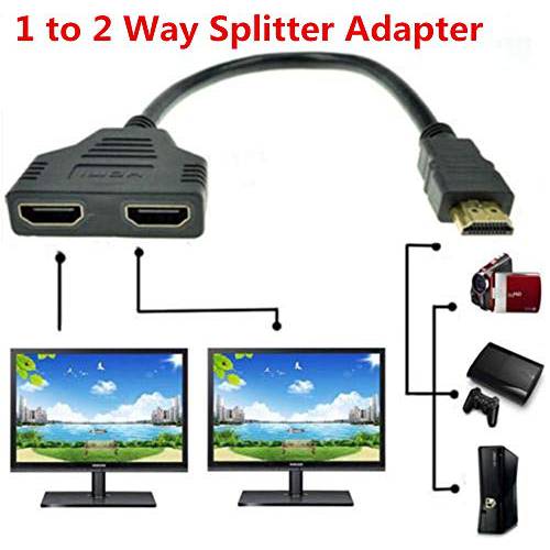 HDMI 분배 케이블 1 Male to 이중 HDMI 2 Female Y Splitter, Male to 이중 HDMI 2 Female 케이블 support 풀 HD 1080P 레졸루션 for Xbox/ PS4/ HDTV/ DVD 플레이어