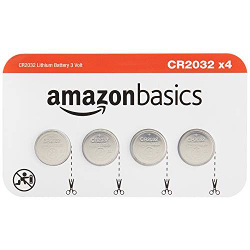 AmazonBasics CR2032 3 볼트 리튬 코인셀 배터리 - 4-Pack