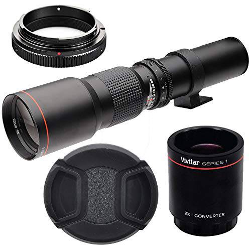 파워 500mm/ 1000mm f/ 8 수동 망원 렌즈 for 캐논 EOS R, EOS R5, EOS RP 미러리스 카메라