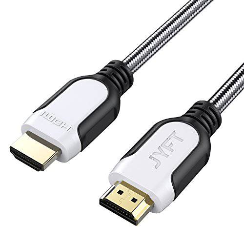 JYFT HDMI 케이블 3ft - HDMI 2.0 (4K @ 60fps),  고속 with 랜포트 18Gbps, 오디오 Return, 영상 4K 2016P HD, 1080P 3D, Blue-ray, 지지,보호 Apple TV, Xbox, PS3, PS4, HDTV, 1Pack