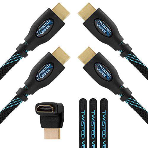 Twisted Veins HDMI 케이블 30 ft 2-Pack 프리미엄 HDMI 케이블 Type 고속 이더넷 지원 HDMI 2.0b 4K 60hz HDR on Most 디바이스 and May Only 지원 4K 30hz on Some 디바이스 with