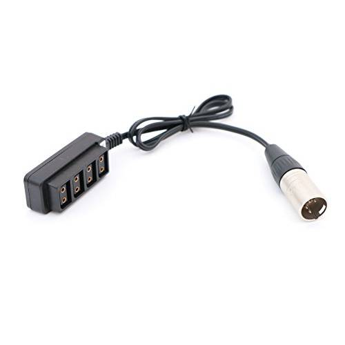 Male 4pin XLR to 4 Port Female D-Tap 파워 Tap 허브 어댑터 1.8ft 케이블 for 사진촬영용 파워