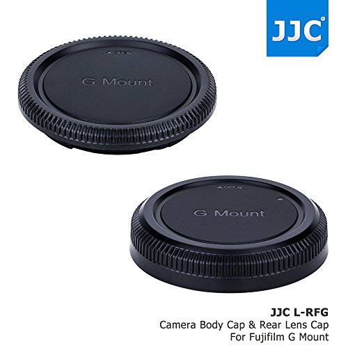 JJC  카메라 바디 캡&  리어 렌즈 캡 보호 for 후지필름 G 마운트 카메라 GFX 50S, GFX 50R& Fujinon GF 렌즈 GF23mm GF45mm GF63mm GF110mm GF120mm GF250mm GF32-64mm, Replaces Fuji BCP-002+ RLCP-002