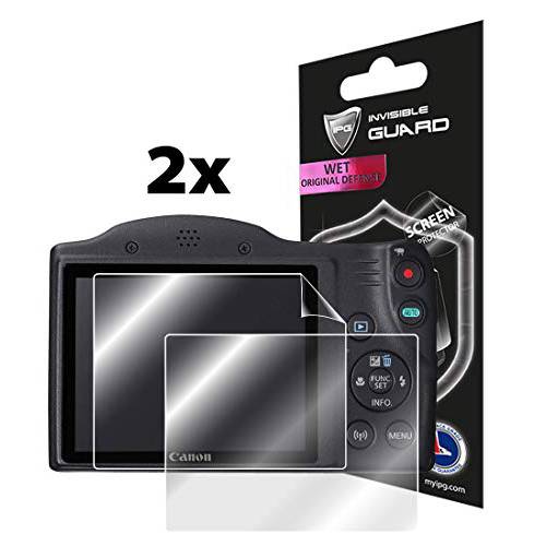 IPG for 캐논 POWERSHOT SX420 디지털 카메라 화면보호필름, 액정보호필름 (2 Units) with 투명 스크린 가드 - HD Quality/ Self-Healing/ 버블, 거품 -Free