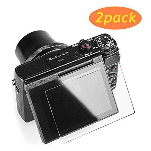 [2-Pack] 화면보호필름, 액정보호필름 강화유리 for 캐논 G7X Mark III - 울트라 Thin 스크린 Protective 필름 for 카메라 캐논 G7 X Mark iii G9X Mark II GX7 GX9