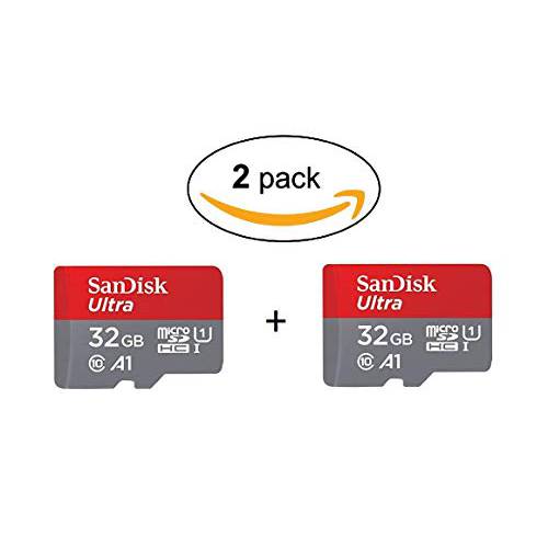 SanDisk 울트라 32GB Micro SDHC UHS-I 카드 어댑터포함 - 98MB S U1 A1 - SDSQUAR-032G-GN6MA 2 팩
