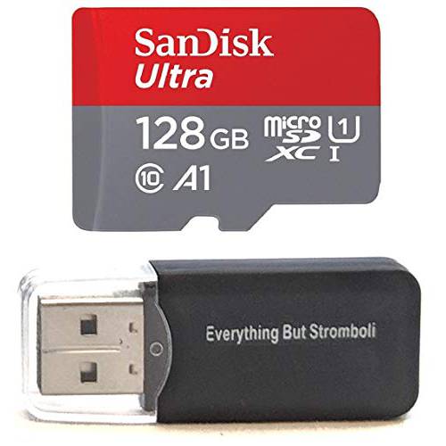 128GB SanDisk 울트라 UHS-I Class 10 80mb/ s MicroSDXC 메모리 카드 works with 삼성 갤럭시 S8, S8 Plus, S8 Note, S7, S7 Edge, S5 Active, S4 휴대폰 with Everything but Stromboli 메모리 카드 리더,리더기