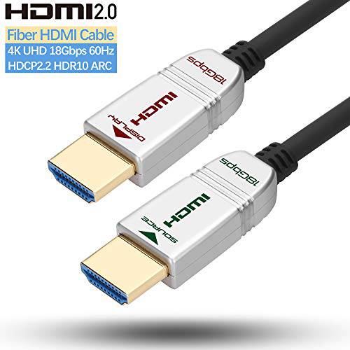 FeizLink HDMI 	파이버 케이블 75ft 4K 60Hz, FeizLink HDMI 케이블 	파이버 Optic 고속 18Gbps UHD HDR ARC HDCP2.2 3D 슬림 플렉시블 HDMI Optical 케이블 for HDTV/ TVbox/ 게이밍 Box/ 프로젝터