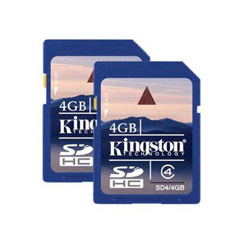 Kingston 4 GB Class 4 SDHC 플래시 메모리 카드 2-Pack SD4 4GB-2P