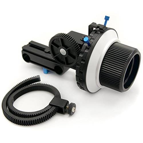 SunSmart 프로 DSLR 15mm rod 지원 시스템 팔로우 포커스 With 2 스토퍼 and Gear 링 벨트 for DSLR 카메라