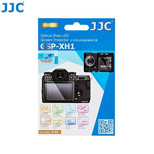 JJC Anti-Scratch 글래스 화면보호필름, 액정보호필름 LCD 커버 for 후지필름 X-H1 Fuji XH1 카메라, Includes 숄더 스크린/ Sub-Screen 애완동물 필름 보호