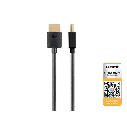 Monoprice 고속 HDMI 케이블 - 5 Feet - Black| Certified 프리미엄 4K@60Hz HDR 18Gbps 36AWG YUV 4:4:4 - 울트라 슬림 시리즈