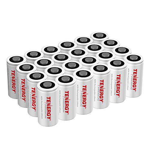 Tenergy 고급 CR123A 3V 리튬 Battery, [UL Certified] 1600mAh 포토 리튬 Batteries, 세큐리티 Cameras, 스마트 Sensors, Specialty Devices, 24 Pack (Non-Rechargeable), PTC 보호